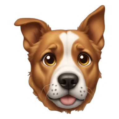 a dog with the face of robert downey jr sticker