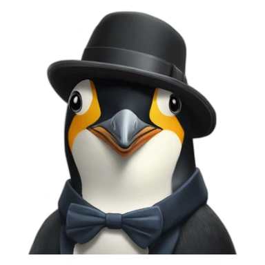 Penguin with tom shelby's hat from peaky blinders sticker