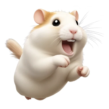 hamster runs and shows thumbs up sticker