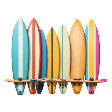 Rack of surfboards on the beach sticker