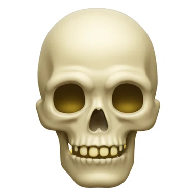 un squelette realistesur un fond jaune sticker