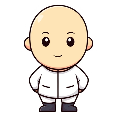 bald figure in solitude sticker