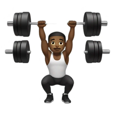 black guy weight lifting sticker