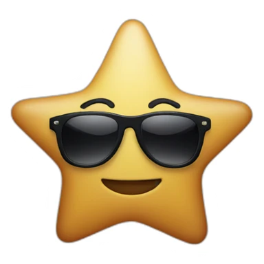 Jeffery Star with sunglasses  sticker