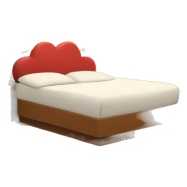 Motel Heart shaped bed with a cat on it inviting you to pet it sticker
