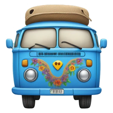 Blue Hippie van sticker