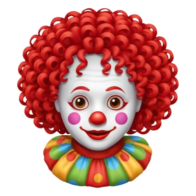 clown wig sticker