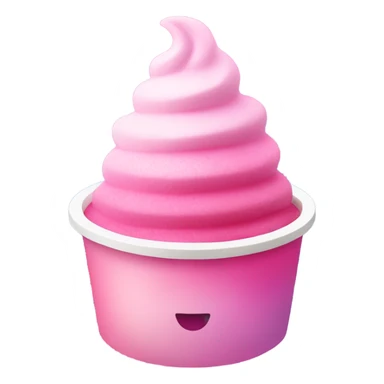 Pink ombre frozen yogurt  sticker