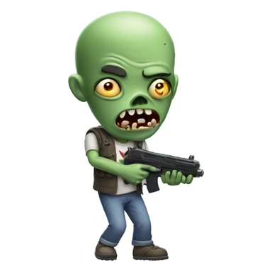 Zombie playing video game sticker