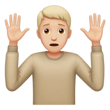 anxious man desperately begging with outstretched arms and pleading expression saying please don't leave me sticker