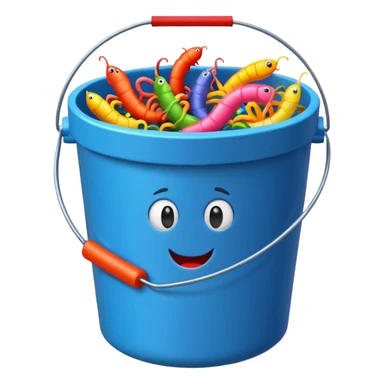 fake bait bucket fishing sticker