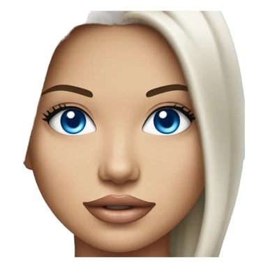 Adriana Lima with blue eyes sticker