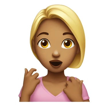 girl makes an air kiss sticker