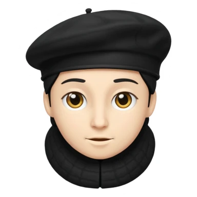 Beret black sticker