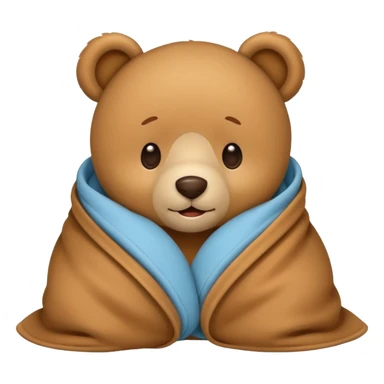 Happy teddy bear hiding under covers  sticker