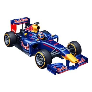 Crea un emoji de carro de red bull f1 sticker