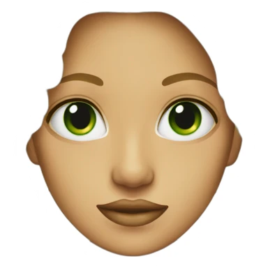 Blonde chicana with Green eye sticker