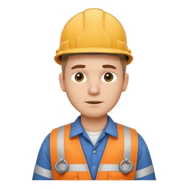 customer. 1 person only white male with shoulder normal person cloths. adult. pipeline technician change the expression and the shape of the face sticker