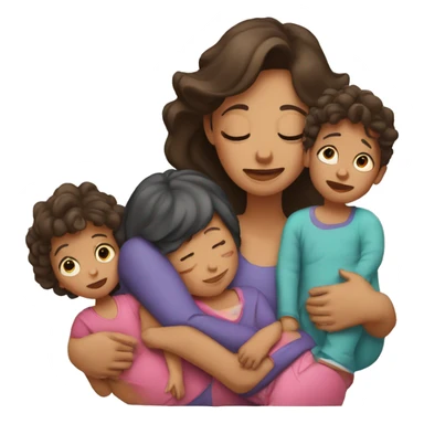 Tired mom of 3 kids by age- oldest is daughter, second is son, youngest toddler daughter sticker