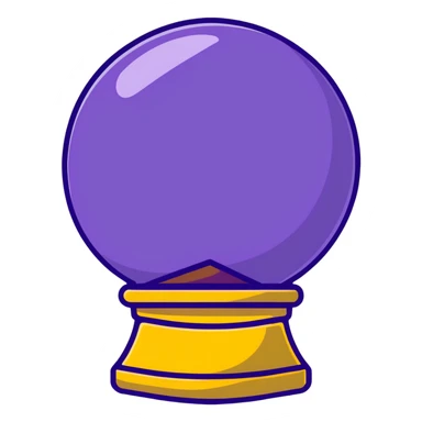 purple crystal ball sticker