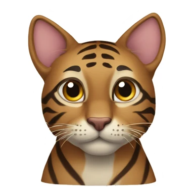 Brown tiger cat sticker