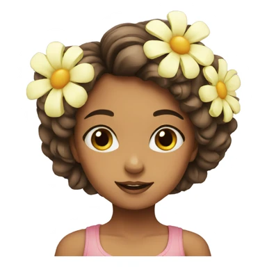 Girl flower sticker