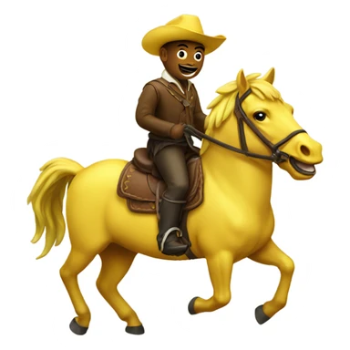 banana riding a horse sticker