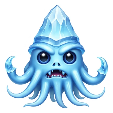 an eldritch ice monster, monster made of ice sticker