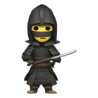 Ronin wearing a mask sticker