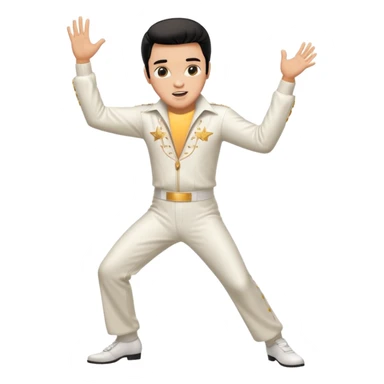 Young Elvis presley dancing sticker