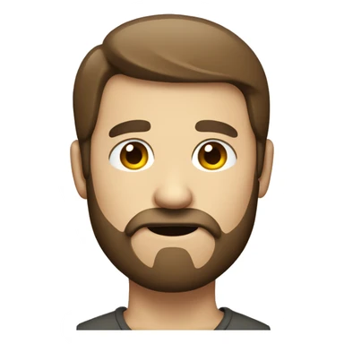 shrugging man with short brown hair and beard sticker