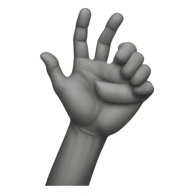 Hand making L sticker