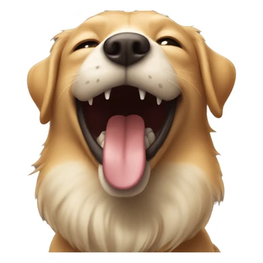 Smiling emoji with top canine teeth lol  sticker