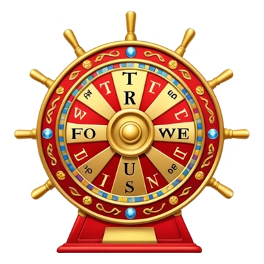 Tarot card with wheel of fortune on it sticker