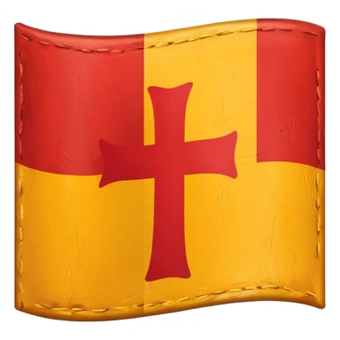Flag red background yellow cross sticker