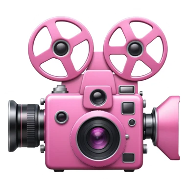 Pink cinema camera sticker