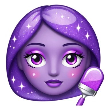 glitter purple remedy sticker