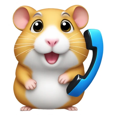 hamster calls on the phone sticker