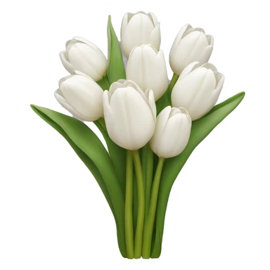 white tulip bouquet  sticker