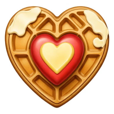 HEART SHAPED WAFFLE sticker