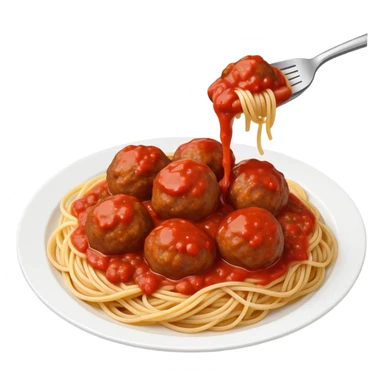 spaghetti with meatballs sticker