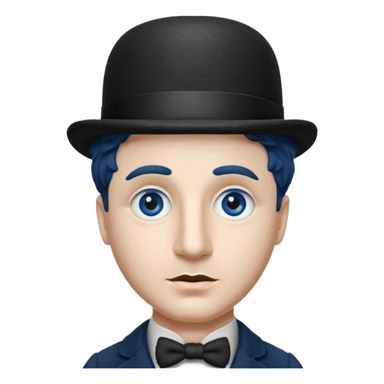 Charlie Chaplin dark blue eyes sticker