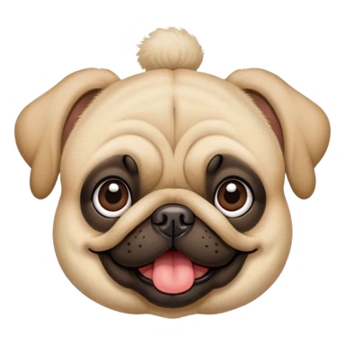 Pug with Mickey Mouse ears sticker