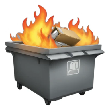 software project that is an appropriate dumpster fire sticker