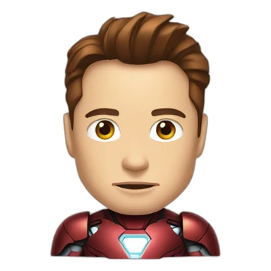 elon musk as iron man sticker