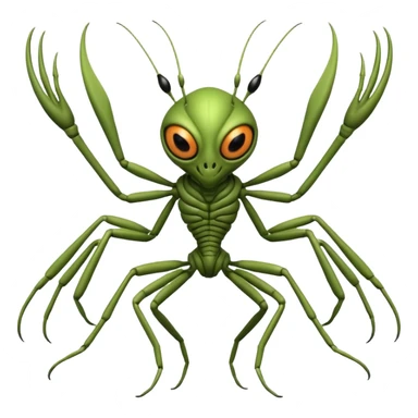 insectoid alien riding a bicycle, bug-like eyes, segmented limbs, strange but fun cycling pose, sci-fi creature vibe, 3D cartoon, mobile game icon style, clean background, no text, no watermark
 sticker
