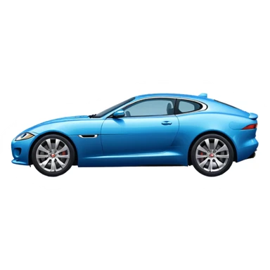 blue jaguar ca side view sticker