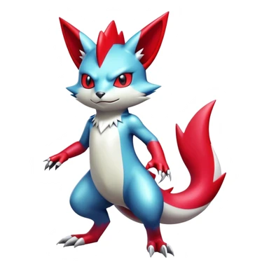 Cool Shiny Digimon-Sneasel-Zangoose-hybrid full body sticker