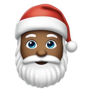 santa claus emoji face with wihite skin and fluffy beard sticker