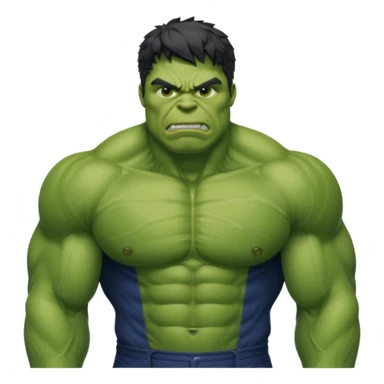 Hulk with a Clean Outfit sticker
